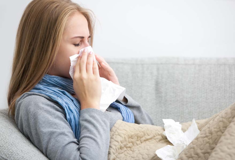 A Phoenix, AZ, resident suffering from spring allergies.